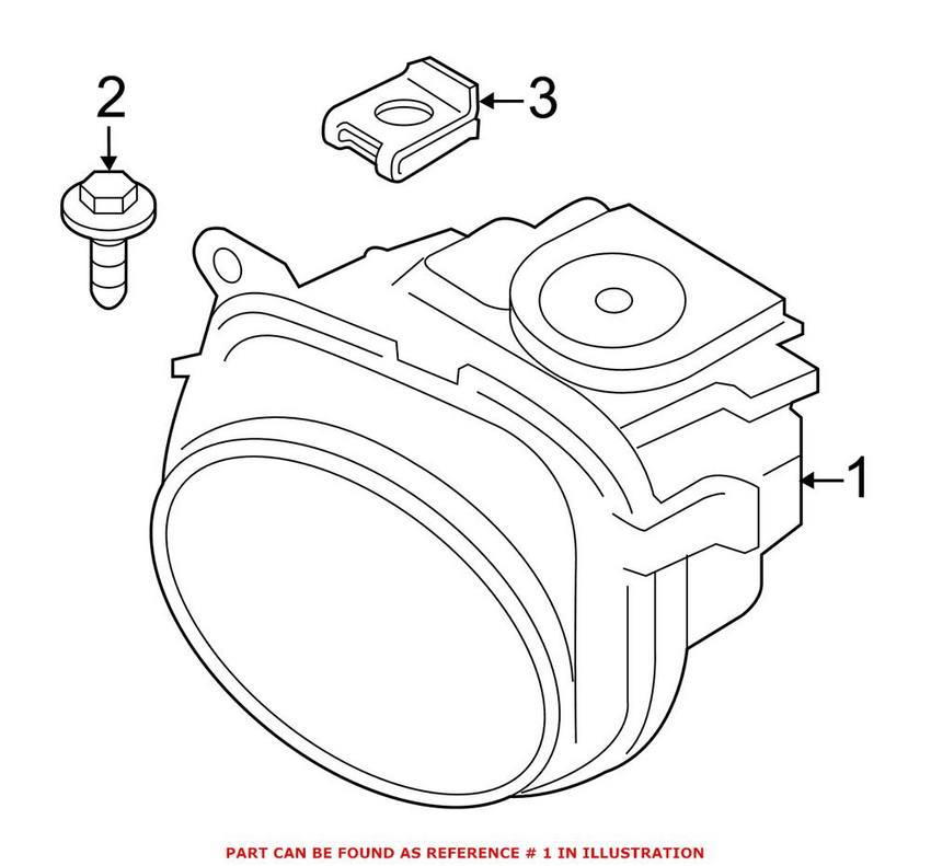 BMW Foglight Assembly - Driver Side (LED) 63177311293